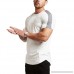 Fashion Mens Summer Slim Fit Colorblock O-Neck Short Sleeve T-Shirt Tops White B07QF9NYV4